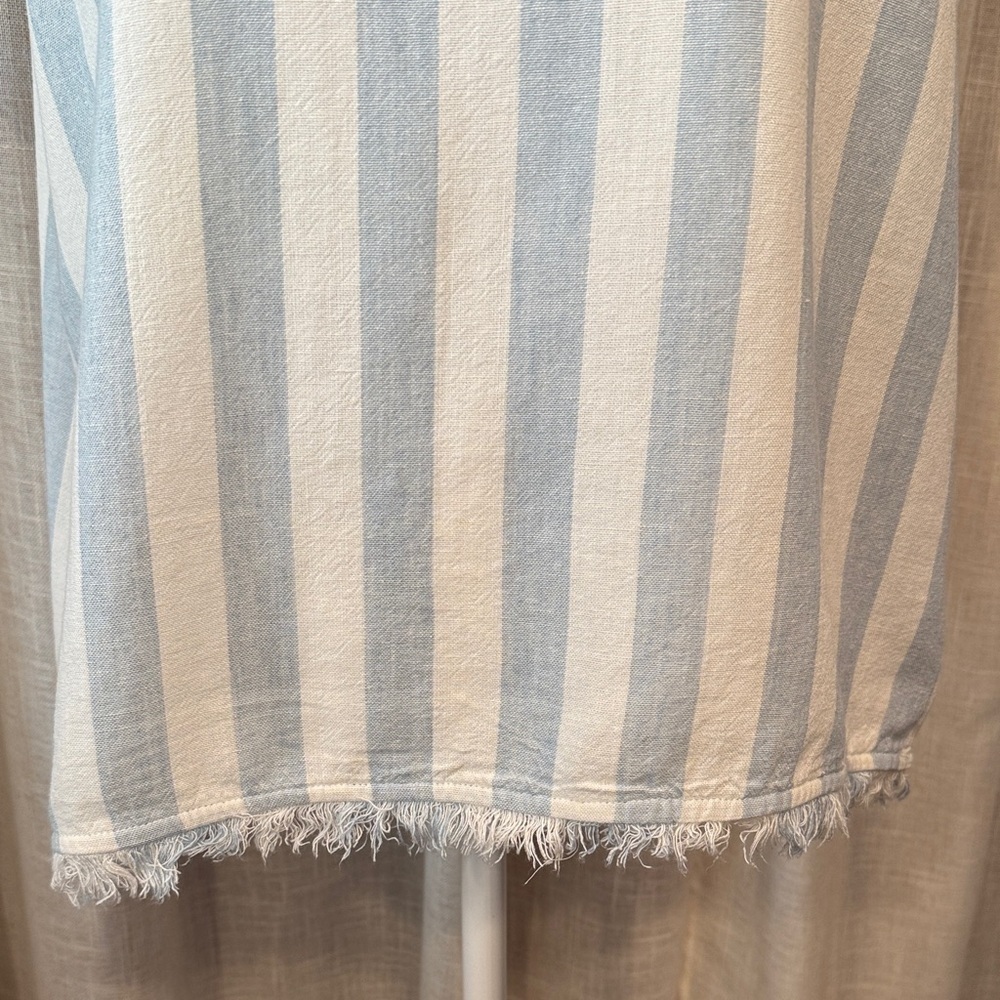 Charlie Paige Blue and White Striped Blouse - Picture 4 of 15